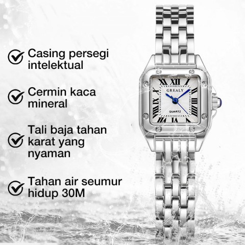 Jam tangan wanita berlian persegi