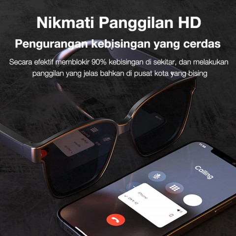 Panggilan Musik Nirkabel Bluetooth Kacamata Terpolarisasi Cerdas