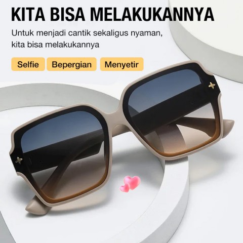 kacamata hitam bingkai besar fashion