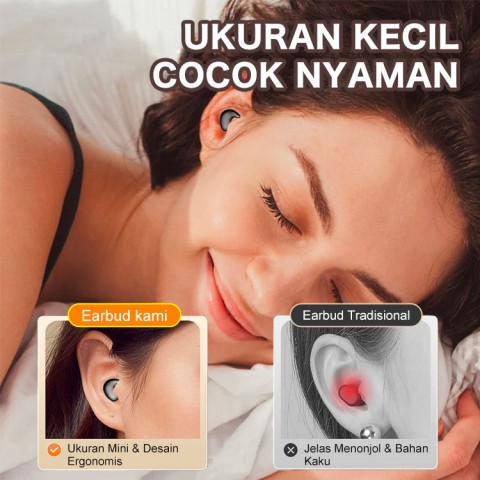 Earphone Nirkabel Tidur Tak Terlihat