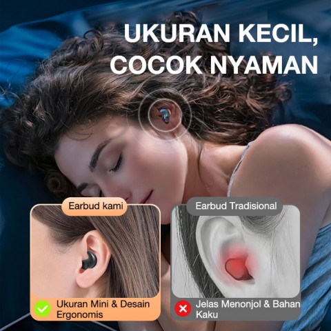 Headphone Tidur Bluetooth Nirkabel Transparan