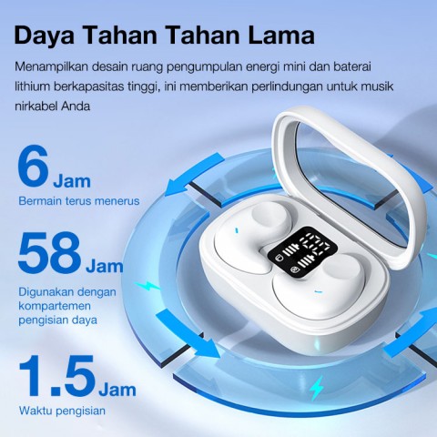 Headphone Tidur Bluetooth Nirkabel Transparan