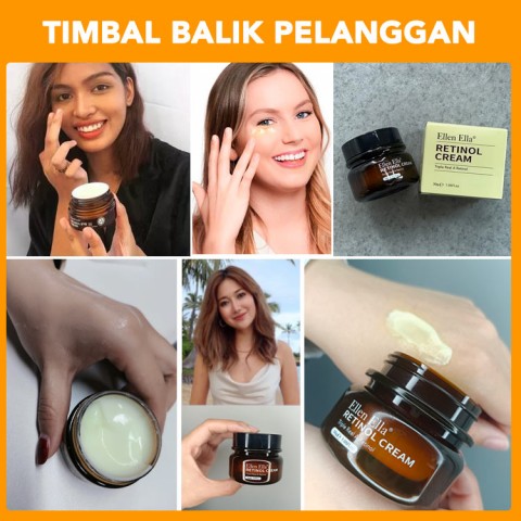 ELLEN ELLA Triple Retinol Anti Aging dan Krim Wajah Gloss 30g