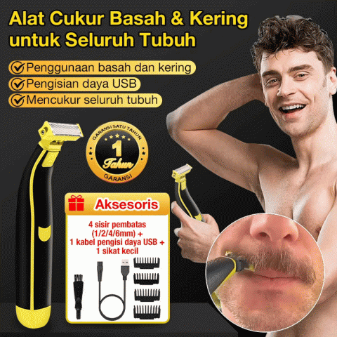 Alat Cukur Basah dan Kering untuk Mencuci Seluruh Tubuh