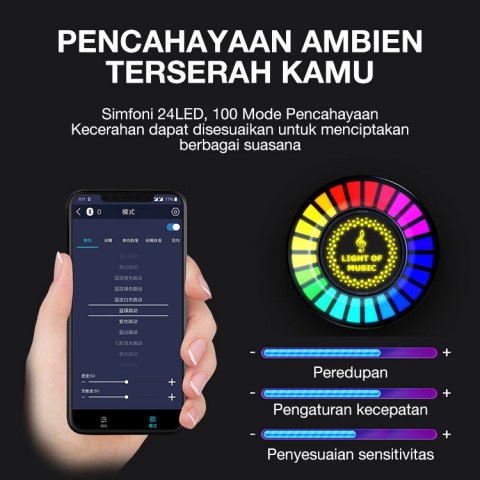 Lampu aromaterapi yang dikontrol suara RGB