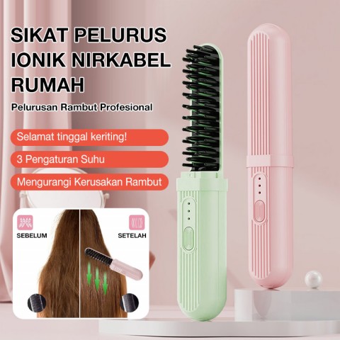 Sisir Pelurus Ionik Nirkabel untuk Rumah