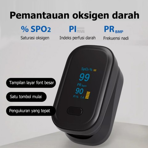 O2 Monitor Saturasi Oksigen Darah Klip Jari Pulse Oximeter