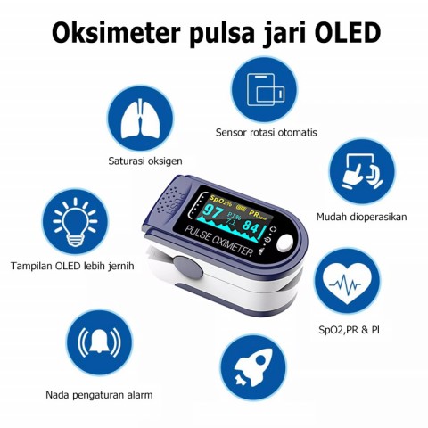 SP01 Monitor Saturasi Oksigen Darah Klip Jari Pulse Oximeter