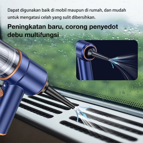 Penyedot debu portabel terintegrasi dengan pengisap tiup