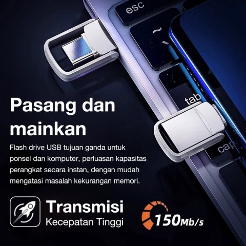 2 dalam 1 drive USB mini