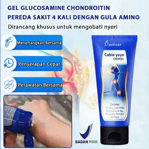 Gel Glukosamin Kondroitin Pereda Sakit 4 Kali dengan Gula Amino