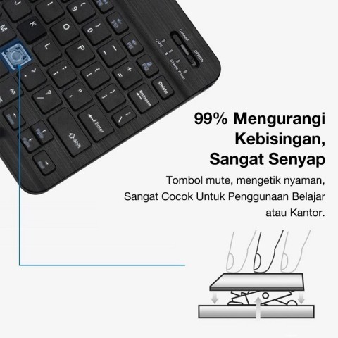 Set Keyboard dan Mouse Bluetooth Mini