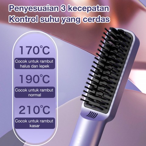 Sisir pelurus rambut mini portabel