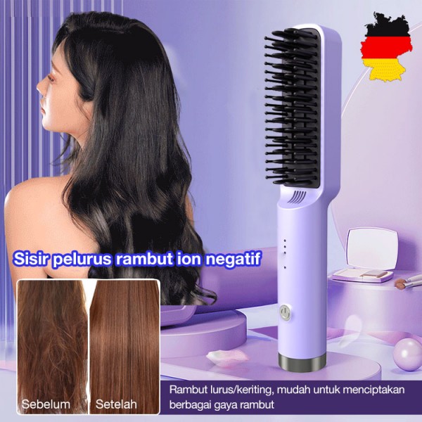 Sisir pelurus rambut mini portabel