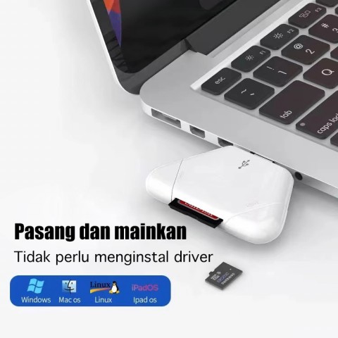 Pembaca Kartu SD USB 3-in-1