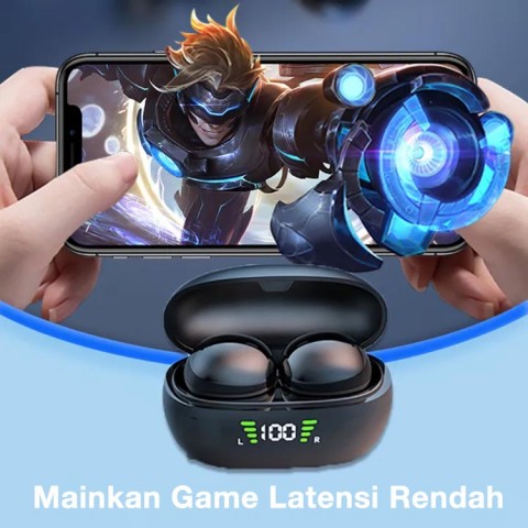 TWS Mini Earbud Tak Terlihat dengan Mikrofon Bluetooth 5.3 Pengurangan Kebisingan