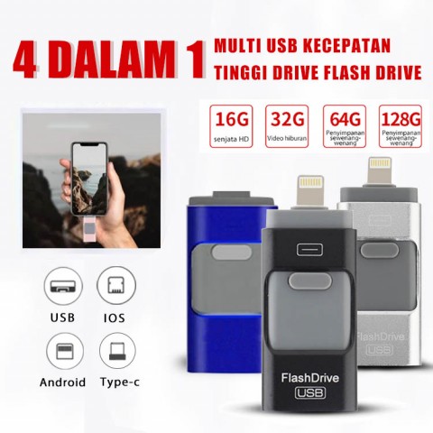 4 In 1 Flash Drive USB Multi Drive Berkecepatan Tinggi