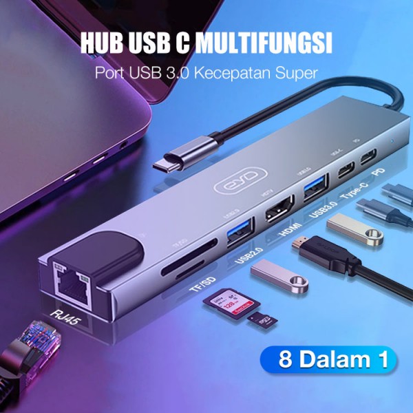 HUB USB C multifungsi-4In1/5In1/6In1/8In1