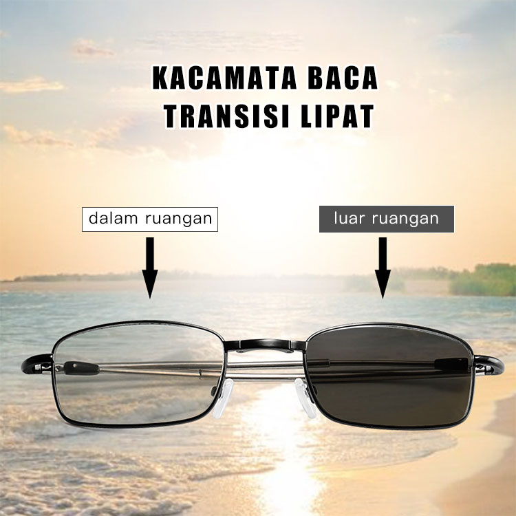 Penjual terbaik selama tiga tahun-Kacamata Baca Multifungsi Progresif Transisi Lipat 