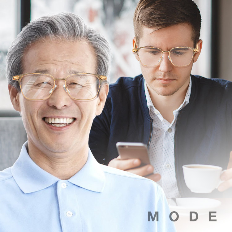 Garansi satu tahun-Kacamata baca pria titanium murni yang diimpor dari Jepang - Jauh dan dekat anti-cahaya biru tujuan ganda anti-kelelahan