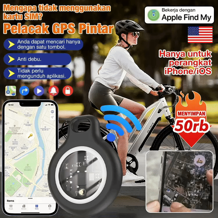 Garansi satu tahun-Pelacak GPS Cerdas Pelacakan Global-Jangkauan tak terbatas/Tahan debu/Tidak perlu biaya/Tidak perlu biaya-Tersedia untuk iPhone
